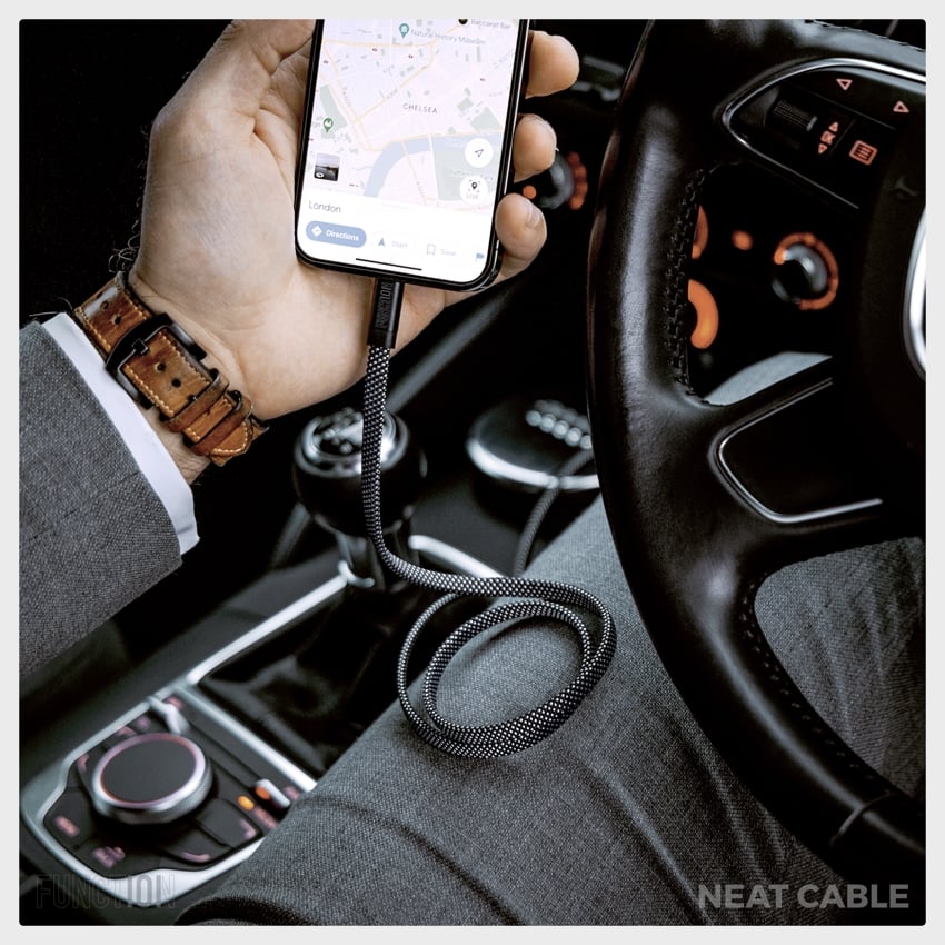 สายชาร์จ Function 101 Neat C to C Magnetic Flat ความยาว 1 เมตร รองรับกำลังไฟ 60W สี Black