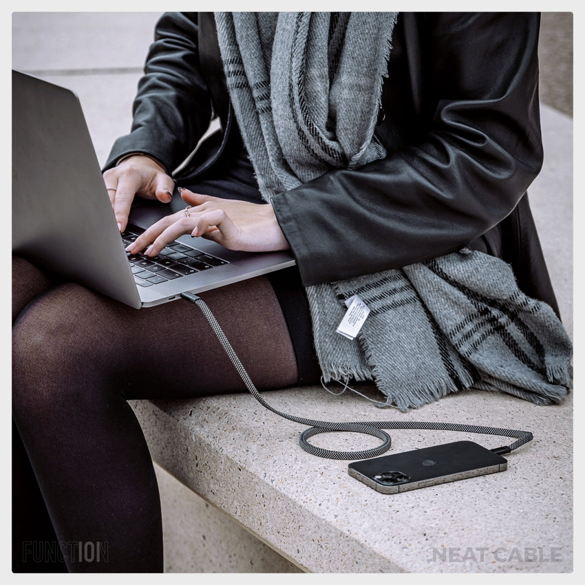 สายชาร์จ Function 101 Neat C to C Magnetic Flat ความยาว 1 เมตร รองรับกำลังไฟ 60W สี Blue