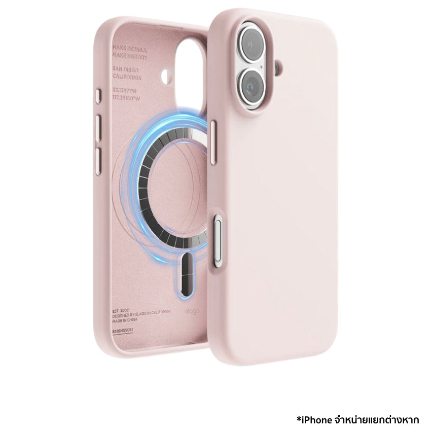 Elago Magnetic Silicone case for iPhone 16 - Lovely Pink