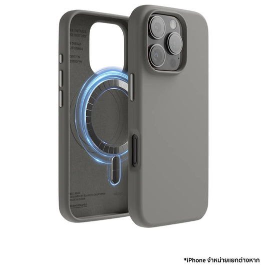 เคสกันกระแทก iPhone 16 Pro Elago Magnetic Silicone รองรับ MagSafe สี Medium Gray