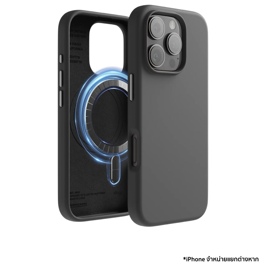 Elago Magnetic Silicone case for iPhone 16 Pro - Black