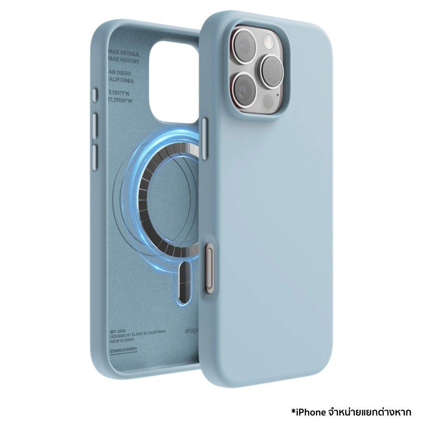 Elago Magnetic Silicone case for iPhone 16 Pro Max - Sku Blue
