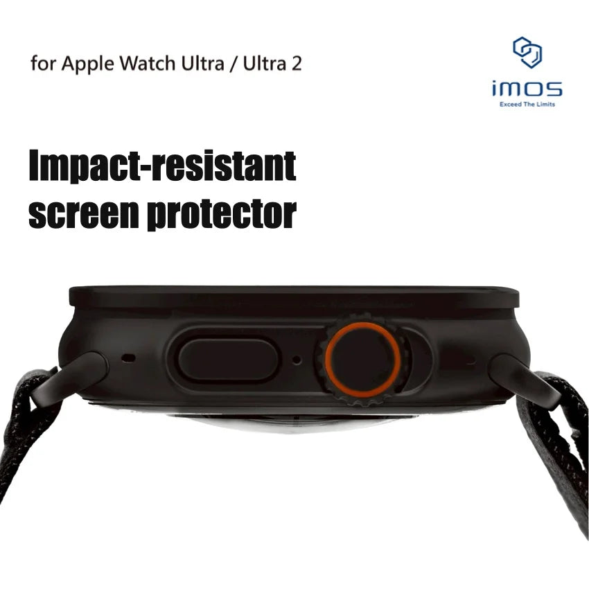 ฟิล์มกระจก Apple Watch Ultra รุ่นที่ 1/2 (49มม.) Imos วัสดุ Sapphire สีดำ