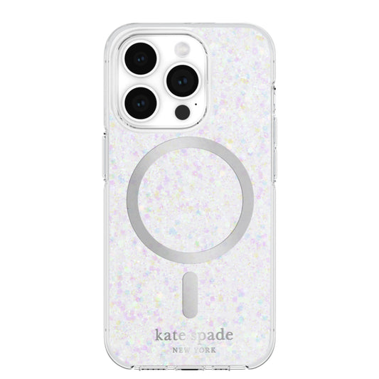 KATE SPADE Protective Case Mag for iPhone 15 Pro - Chunky Glitter Iridescent