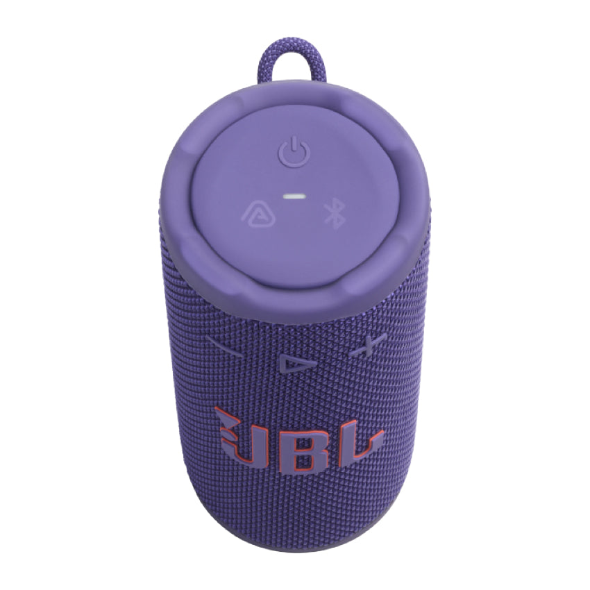 JBL Grip Compact Bluetooth Speaker – สีม่วง พร้อมแอปควบคุม EQ และไฟสี