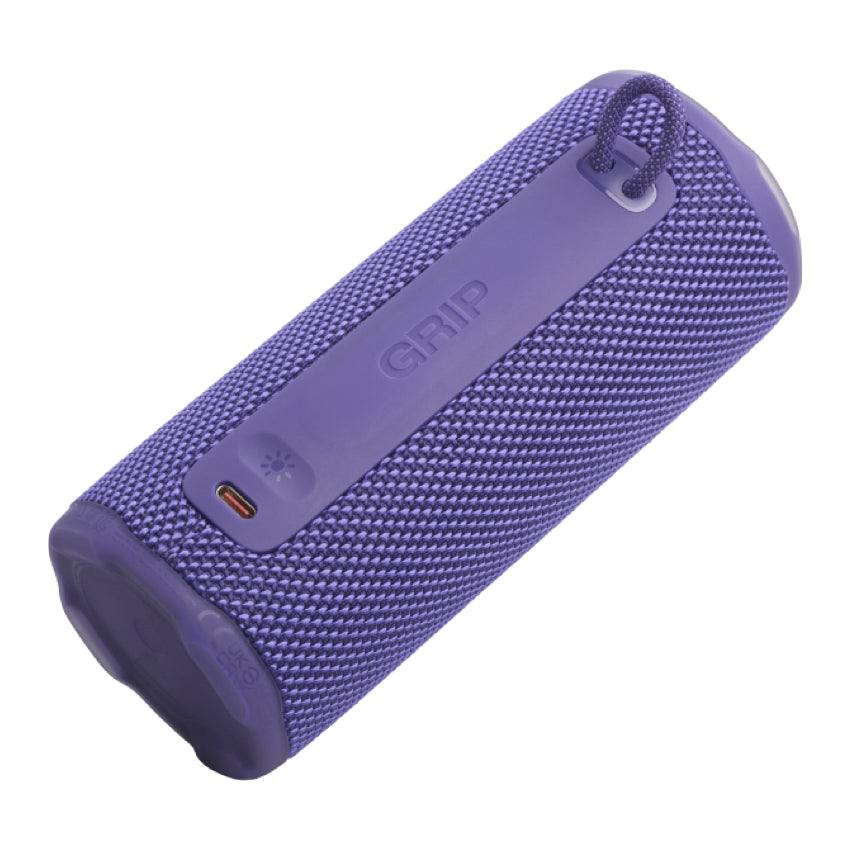 ลำโพง JBL Grip สีม่วง ดีไซน์ทนทาน ตกกระแทกได้ กันน้ำลึก