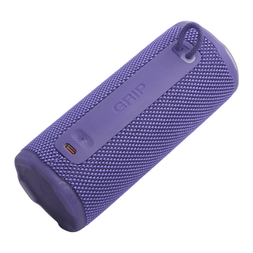 ลำโพง JBL Grip สีม่วง ดีไซน์ทนทาน ตกกระแทกได้ กันน้ำลึก