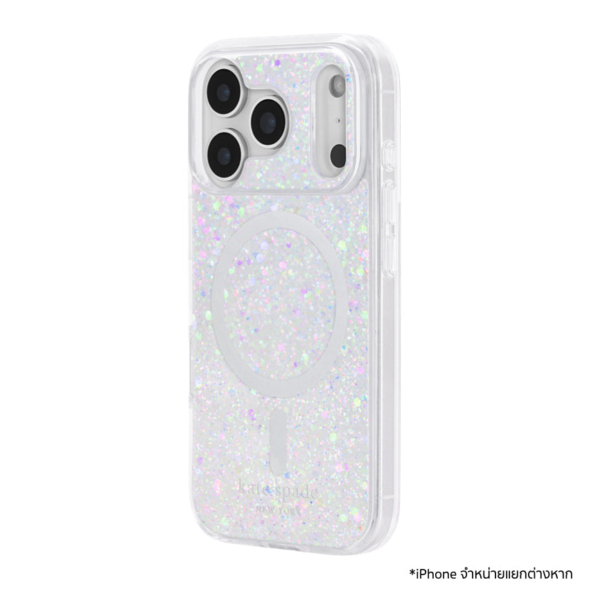 เคสกันกระแทก Kate Spade สำหรับ iPhone 17 Pro ลายกลิตเตอร์รุ้ง Chunky Iridescent