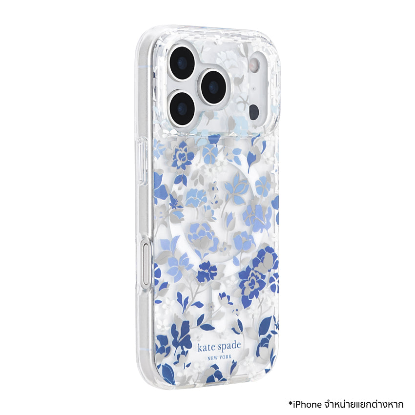 iPhone 17 Pro Case Kate Spade Flowerbed Blue Print ดีไซน์ดอกไม้โทนฟ้า