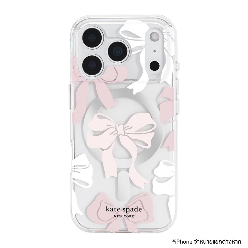 เคส iPhone 17 Pro Kate Spade Print Mag ลาย Tied With A Bow รองรับ MagSafe