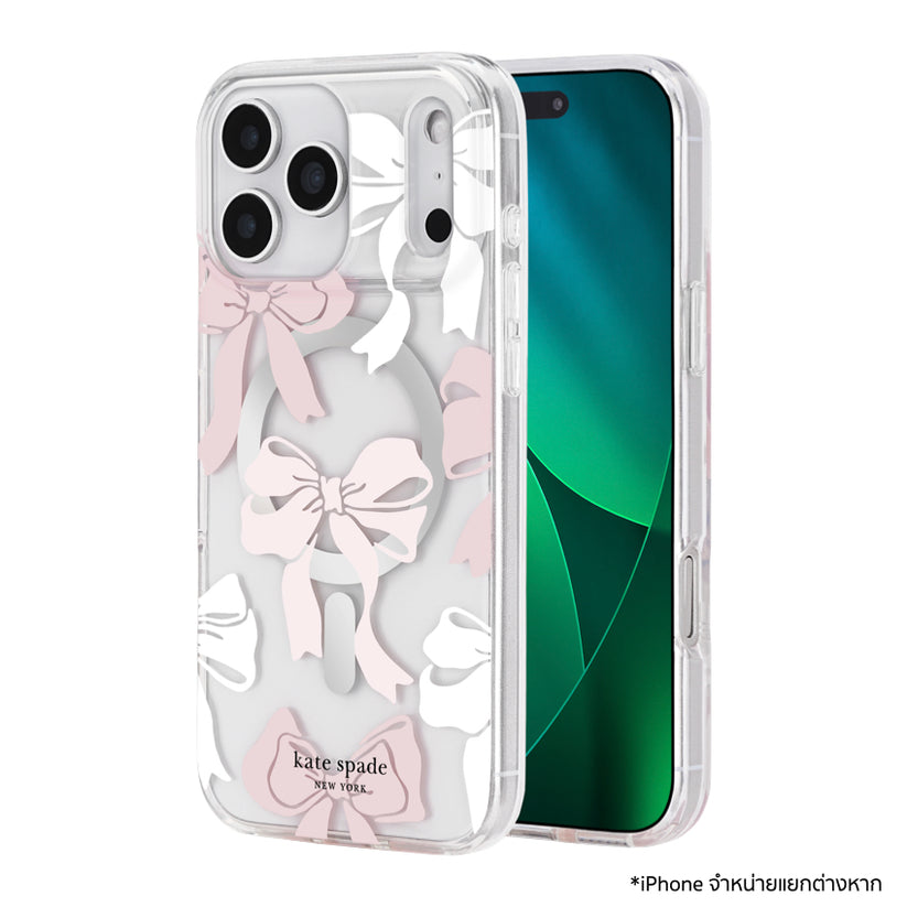 iPhone 17 Pro เคสแฟชั่น Kate Spade ลาย Tied With A Bow รองรับ MagSafe