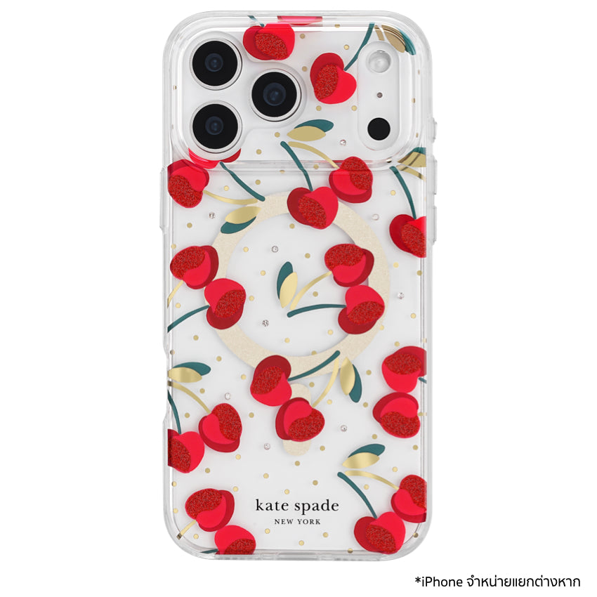 เคส iPhone 17 Pro Max Kate Spade Prints MagSafe ลาย Cherry Dot รองรับ MagSafe