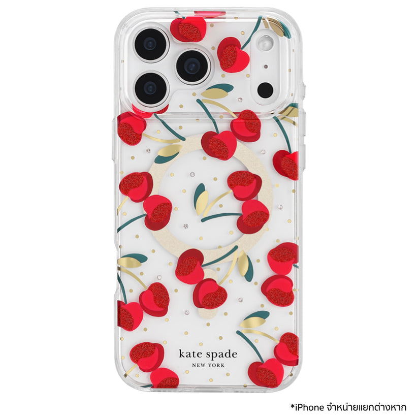 เคส iPhone 17 Pro Max Kate Spade Prints MagSafe ลาย Cherry Dot รองรับ MagSafe