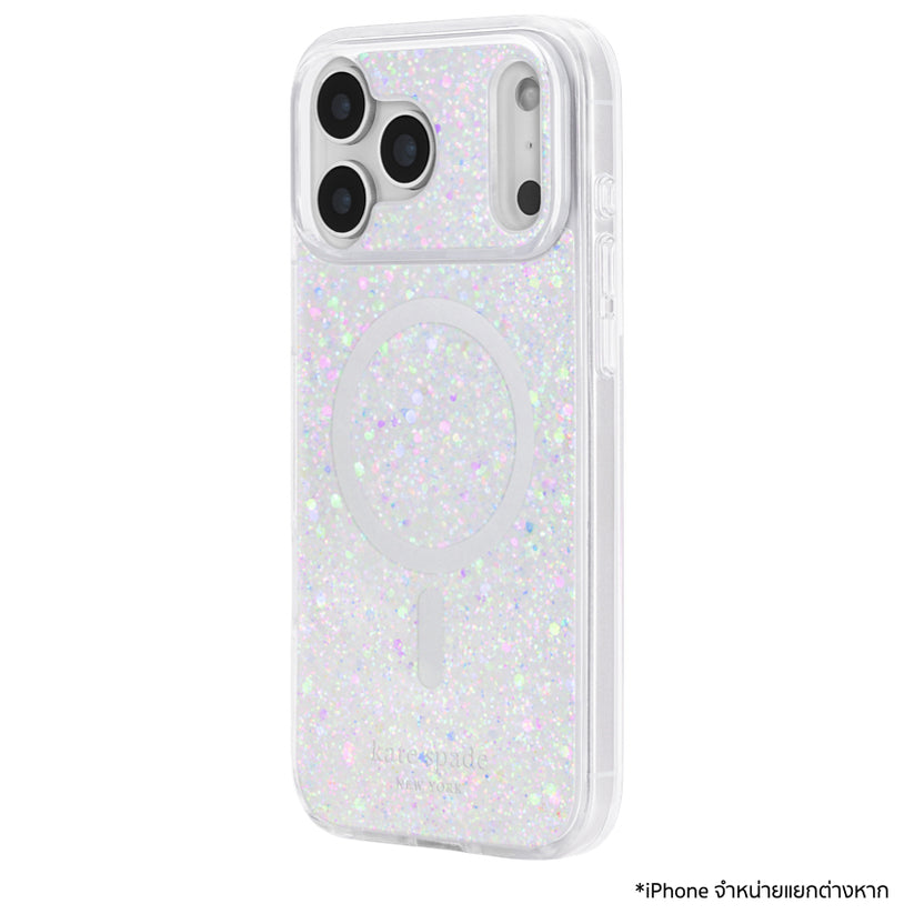 เคสกันกระแทก Kate Spade สำหรับ iPhone 17 Pro Max ลายกลิตเตอร์รุ้ง Chunky Iridescent