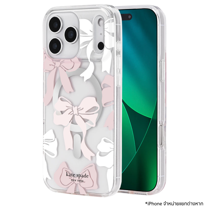 iPhone 17 Pro Max เคสแฟชั่น Kate Spade ลาย Tied With A Bow รองรับ MagSafe