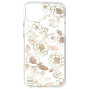 KATE SPADE Protective Hardshell Case for iPhone 14 Plus - Gold Floral