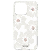 KATE SPADE Protective Hardshell Case for iPhone 14 Pro Max - Hollyhock Floral Clear