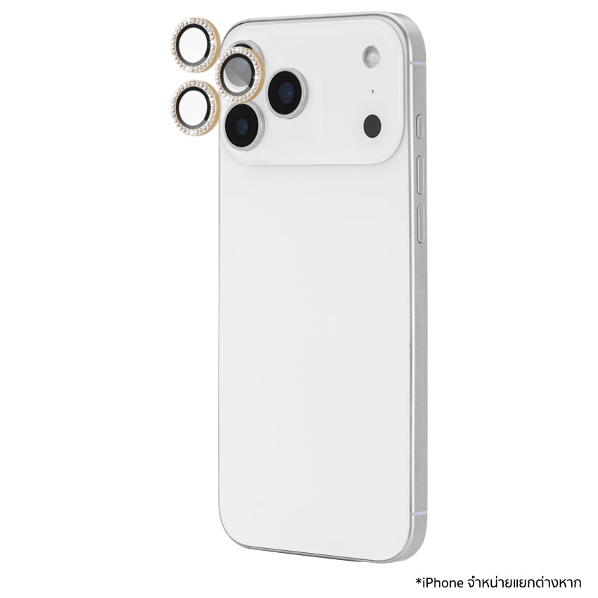 ฟิล์มกระจกป้องกันเลนส์ iPhone 17 Pro / 17 Pro Max Kate Spade Aluminum Ring - Set In Stone Gold