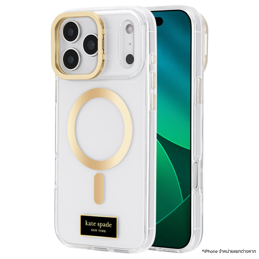 เคส iPhone 17 Pro Max Kate Spade รุ่น Icon Clear รองรับ MagSafe ปกป้องมือถือด้วยมาตรฐานกันตกสูงสุด 12 ฟุต