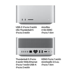 Mac Studio: Apple M4 Max chip with 14‑core CPU and 32‑core GPU, 512GB SSD