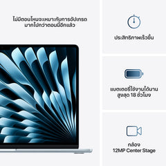 15-inch MacBook Air: Apple M4 chip with 10-core CPU and 10-core GPU, 256GB SSD - Sky Blue