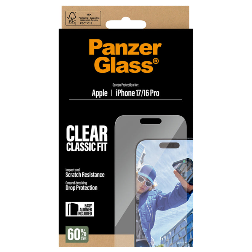 ฟิล์มกระจกกันกระแทก iPhone 17 รุ่น PanzerGlass Classic Fit ความคมชัดสูง