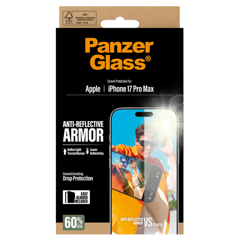 ฟิล์มกระจก PanzerGlass iPhone 17 Pro Max Ultra Wide Fit ป้องกันรอย