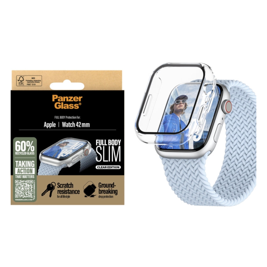 เคสพร้อมฟิล์มกระจก Apple Watch 10 PanzerGlass Full Body Slim สี Clear