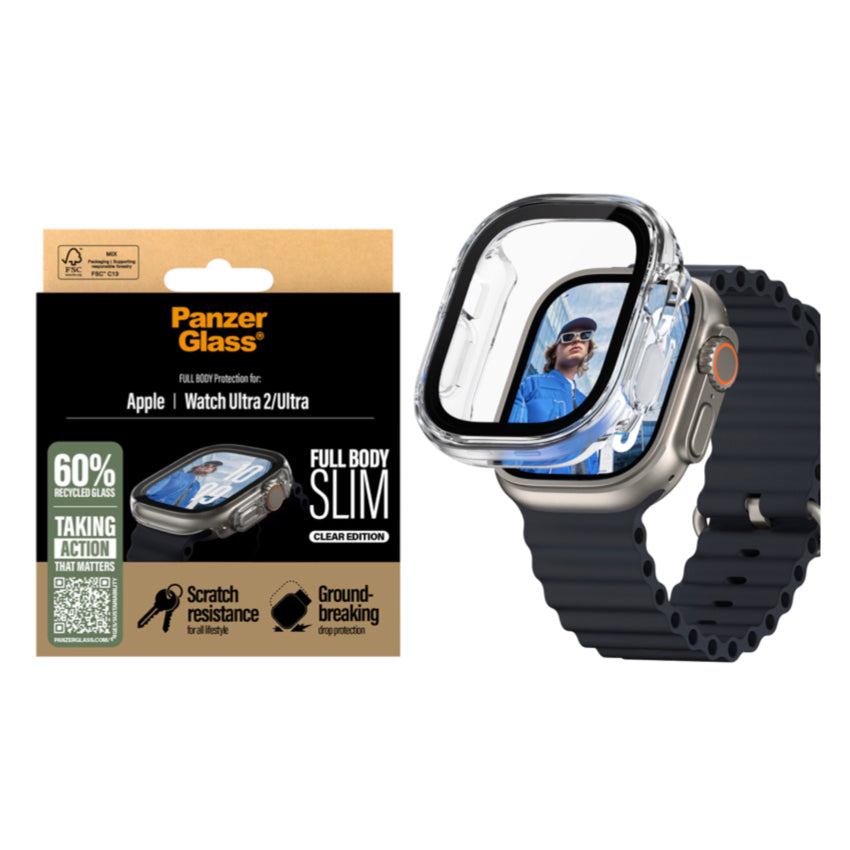 PANZERGLASS Full Body Slim Apple Watch Ultra 2 [49 mm] - Clear