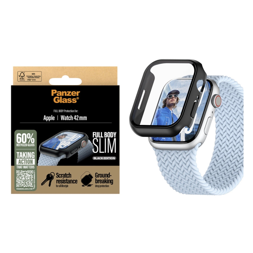 PANZERGLASS Full Body Slim Apple Watch 10 [42 mm] - Black
