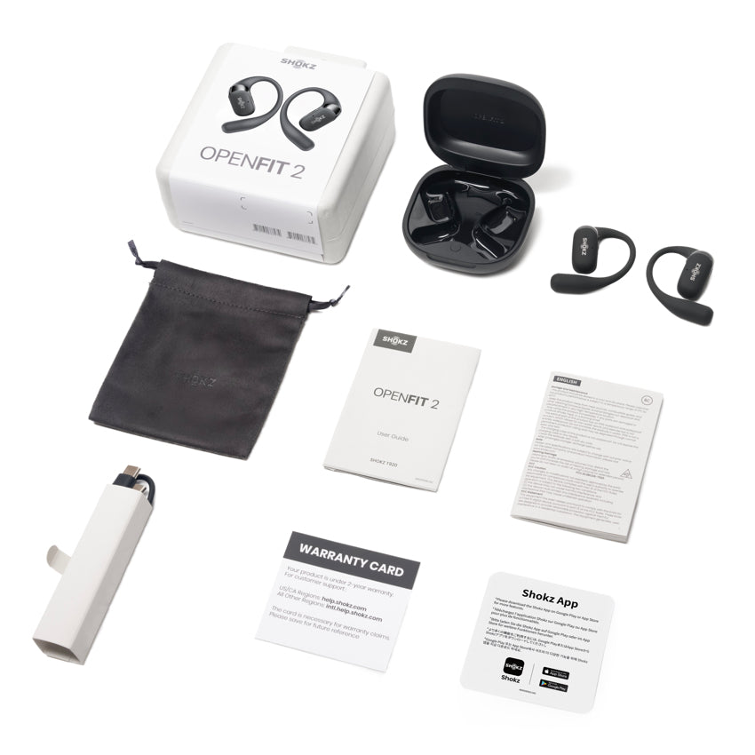 หูฟังไร้สาย Shokz OpenFit 2 สี Black