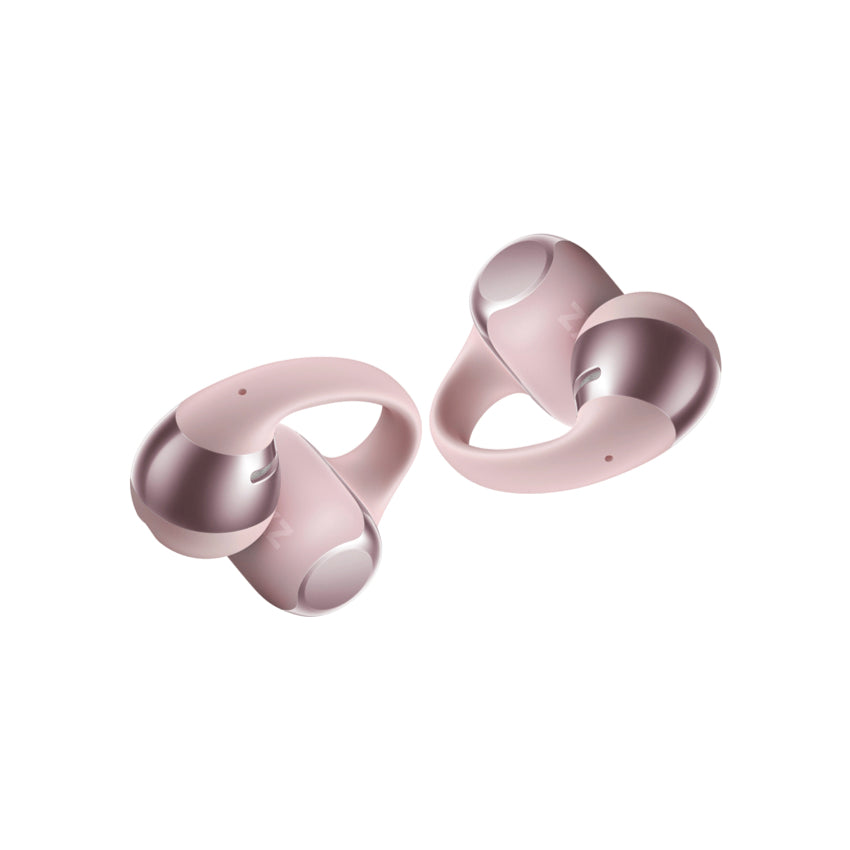 ดีไซน์มินิมอลของ Shokz OpenDots One สีชมพู เหมาะกับทุกโอกาส