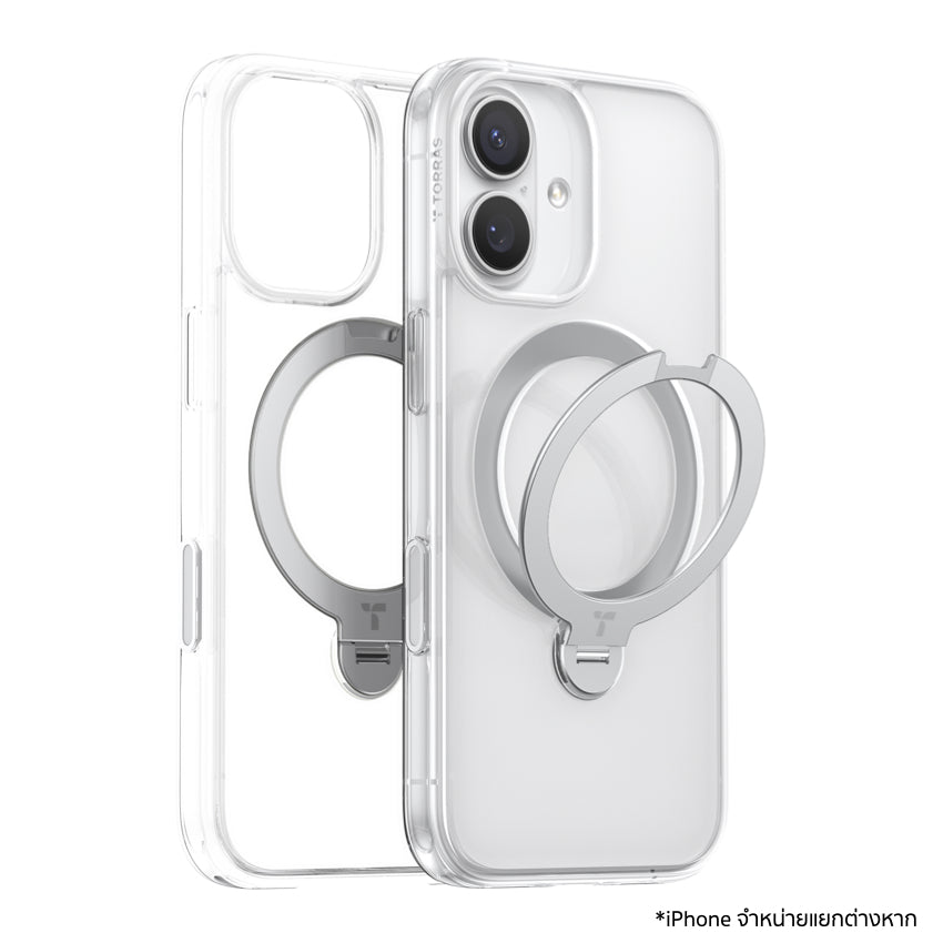 เคส iPhone 17 Torras Ostand Spin Series แบบใส ดีไซน์บางเบา ทนทาน ปกป้องรอบด้าน รองรับการใช้งานทุกวันอย่างมั่นใจ