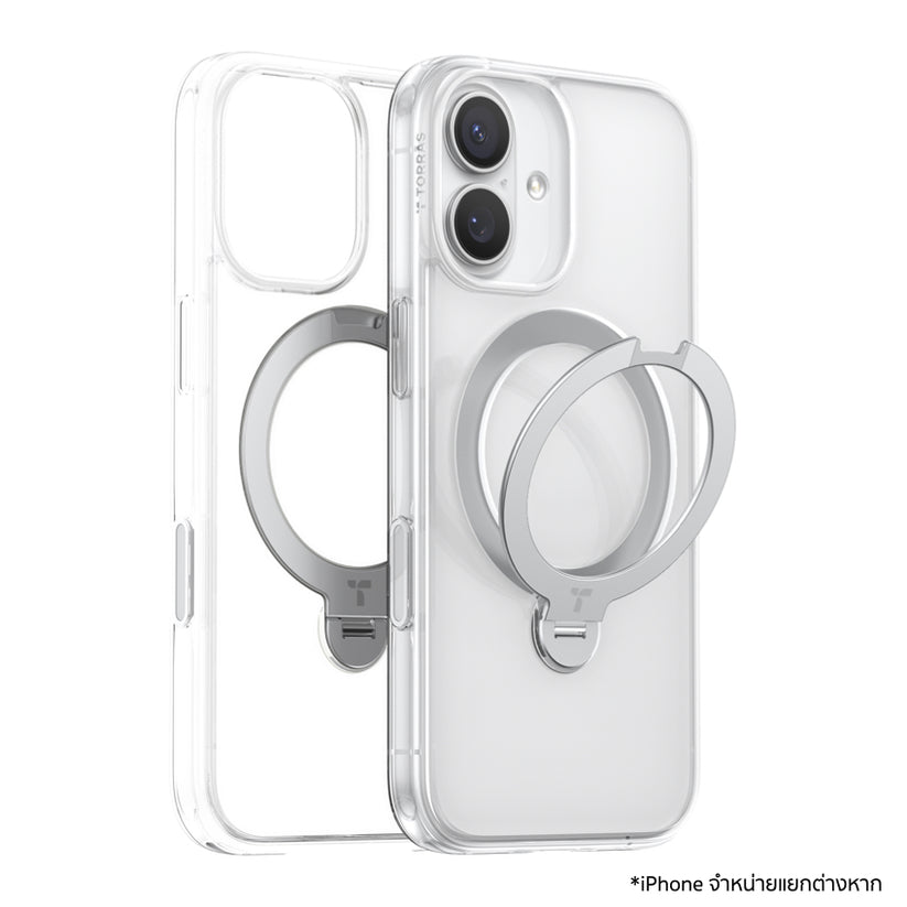 เคส iPhone 17 Torras Ostand Spin Series แบบใส ดีไซน์บางเบา ทนทาน ปกป้องรอบด้าน รองรับการใช้งานทุกวันอย่างมั่นใจ