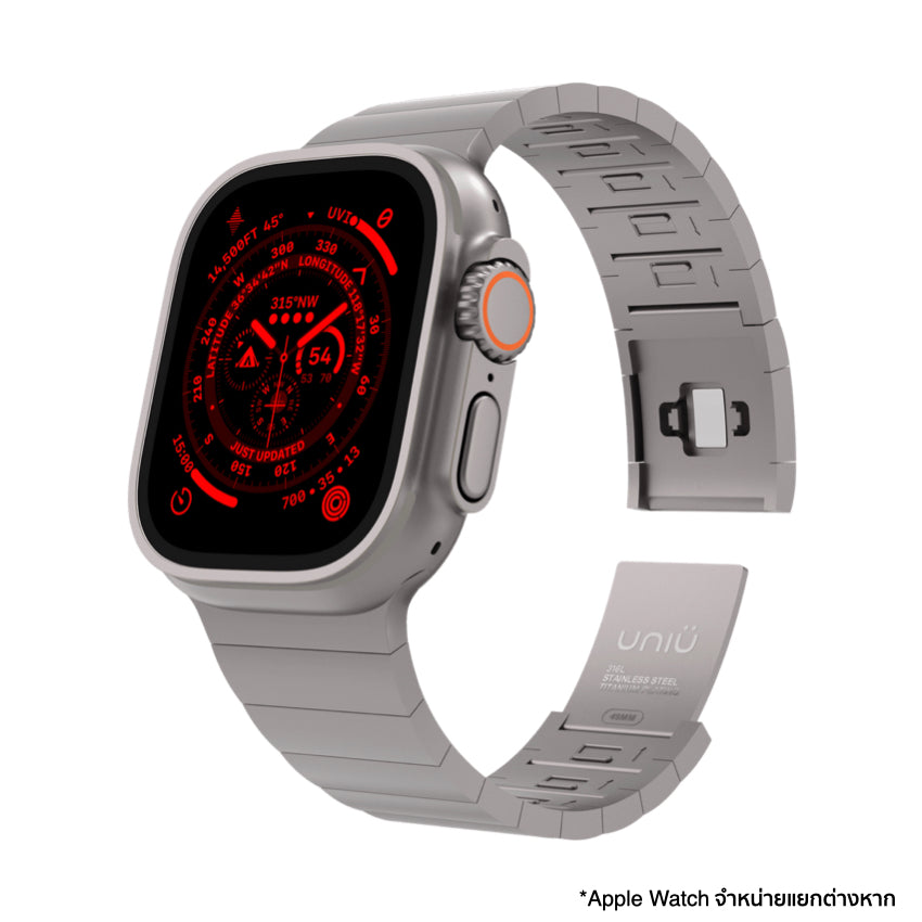 สายนาฬิกา UNIU Click สำหรับ Apple Watch 44/45/Ultra สี Titanium