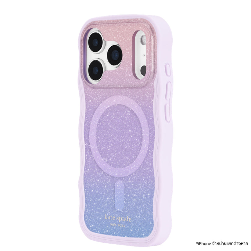 เคสแฟชั่น Kate Spade Wavy Opal Glitter สำหรับ iPhone 17 Pro