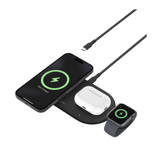 แท่นชาร์จไร้สาย BELKIN BOOST Qi2 3-in-1 15W with Apple Watch
