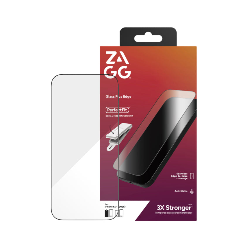 ฟิล์มกระจก ZAGG iPhone 17 Glass Plus Edge ป้องกันรอยขีดข่วนและแรงกระแทก